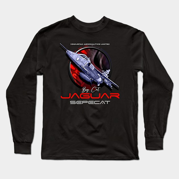 Sepecat Jaguar English French fighterjet Long Sleeve T-Shirt by aeroloversclothing